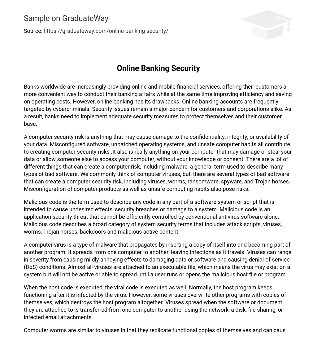 essay on online banking security