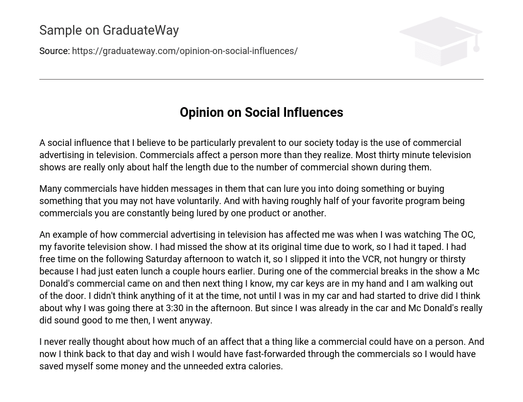 Opinion on Social Influences