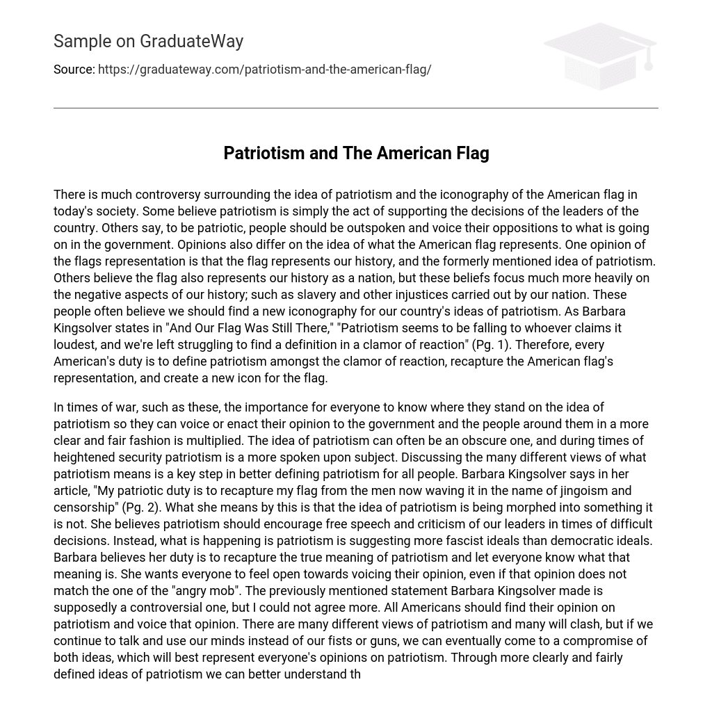 american flag essay