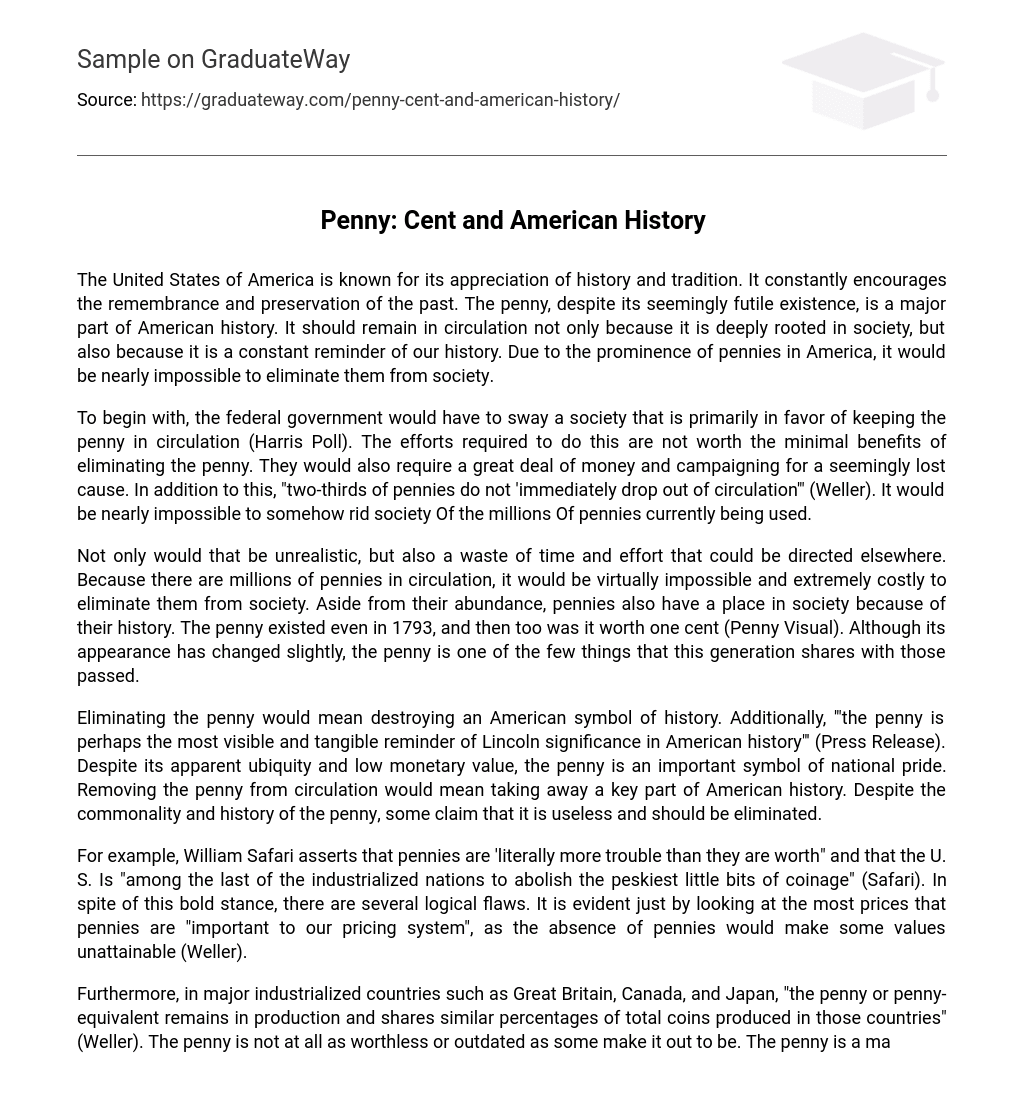 Penny: Cent and American History