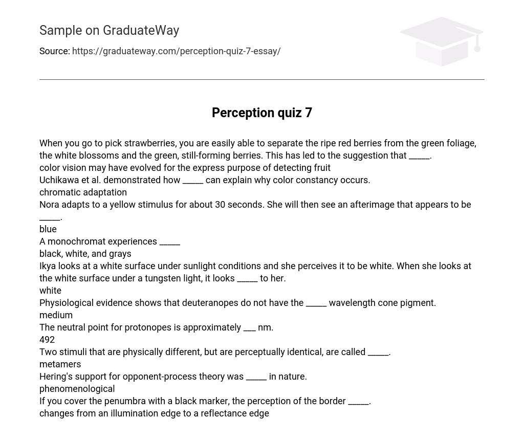 Perception quiz 7