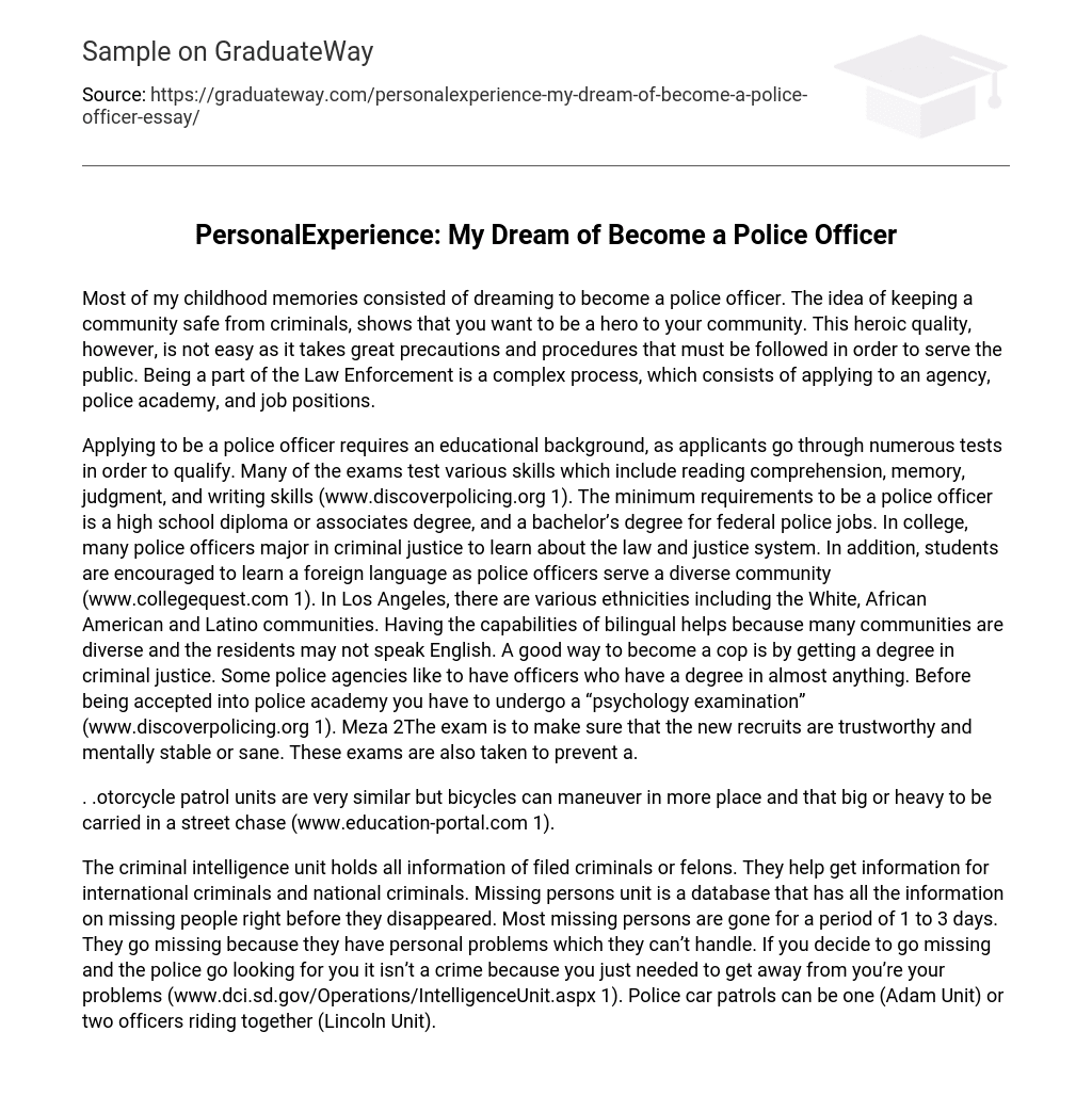 future police officer essay