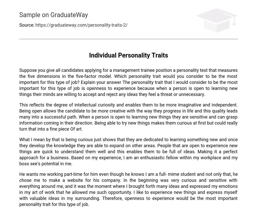 Individual Personality Traits