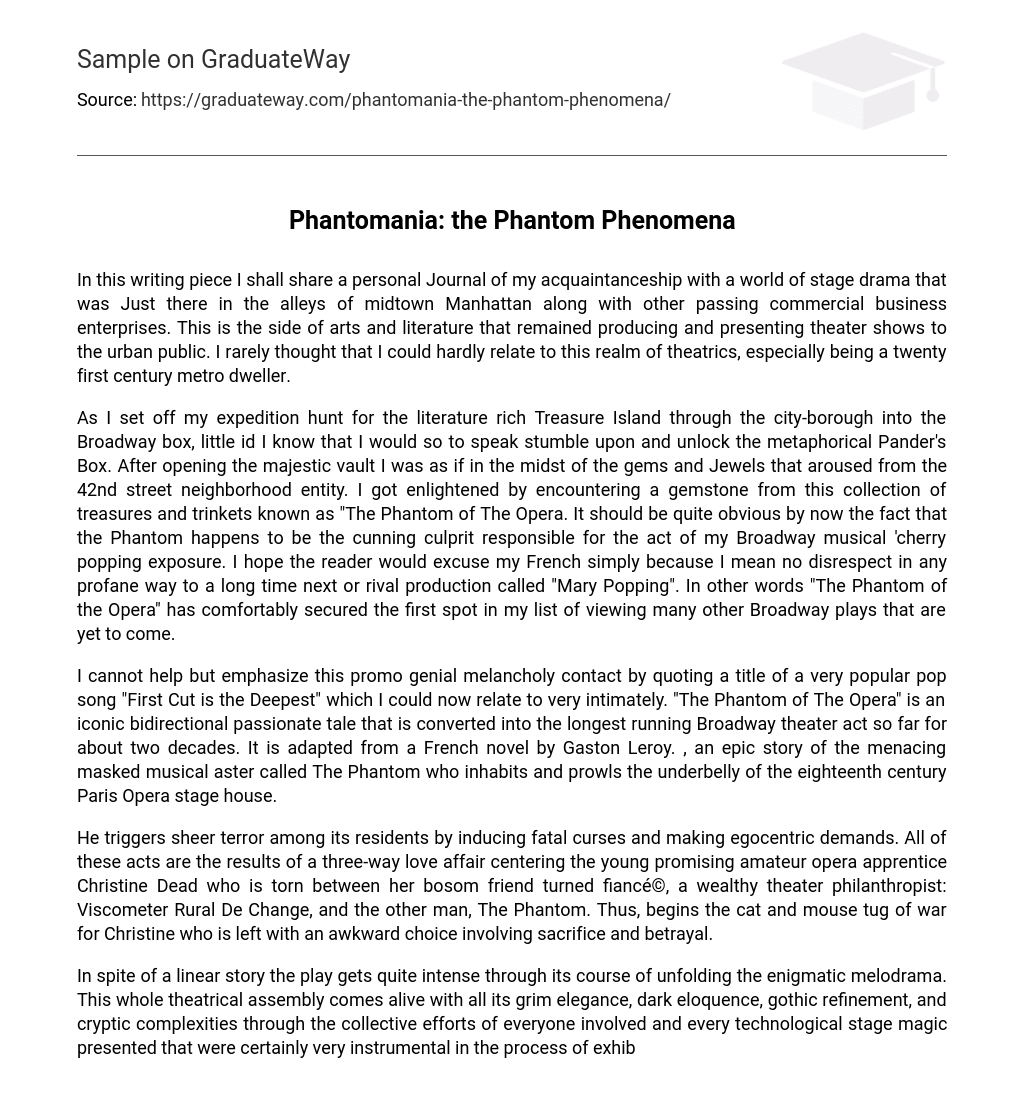 Phantomania: the Phantom Phenomena