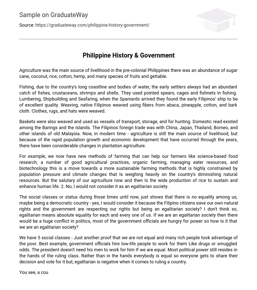 Philippine History & Government