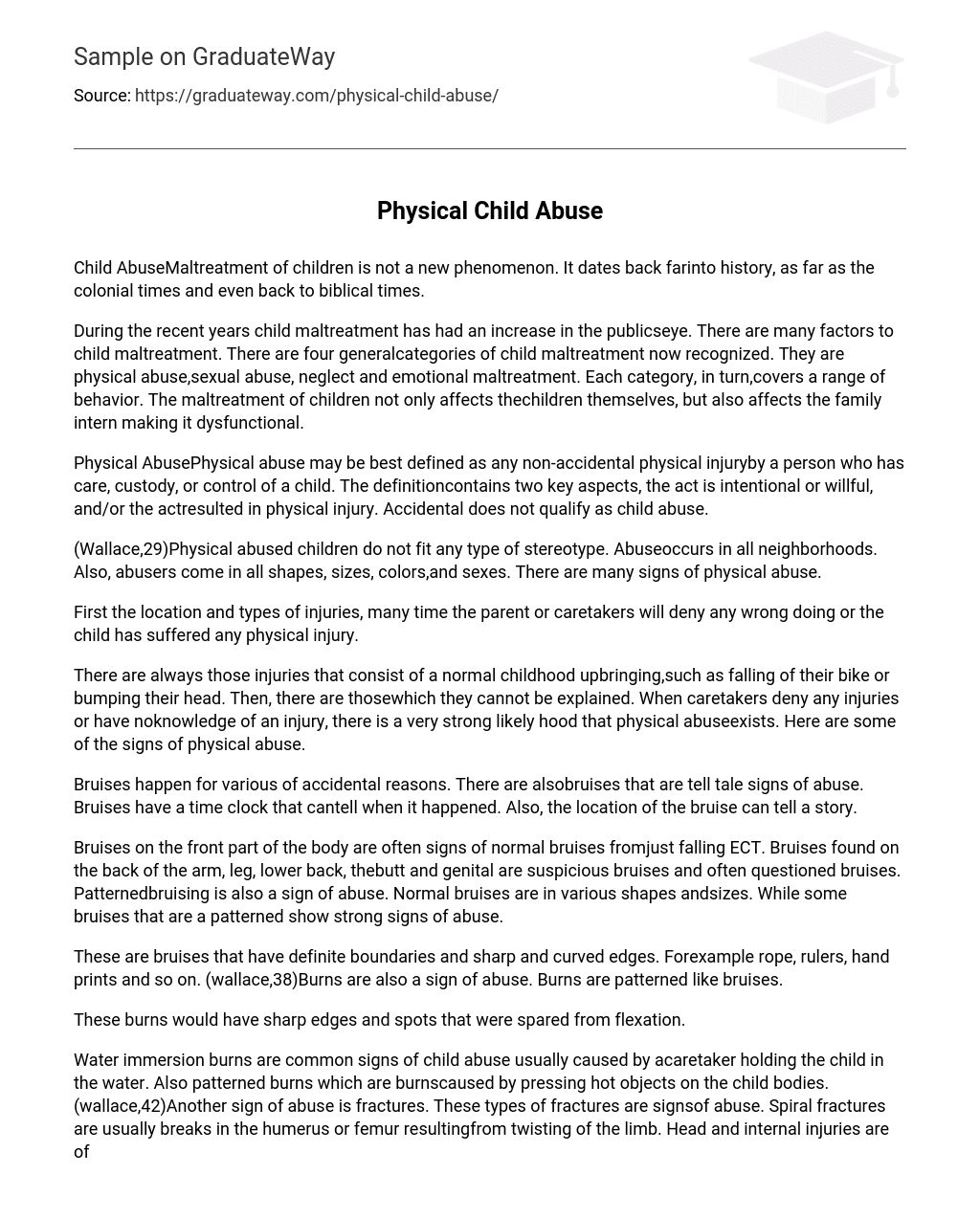 essay on physical child abuse