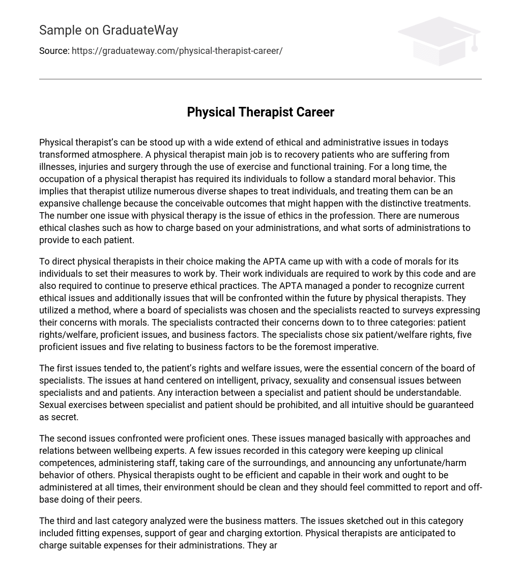 Physical Therapist Career
