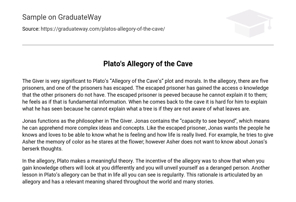 Plato’s Allegory of the Cave Analysis