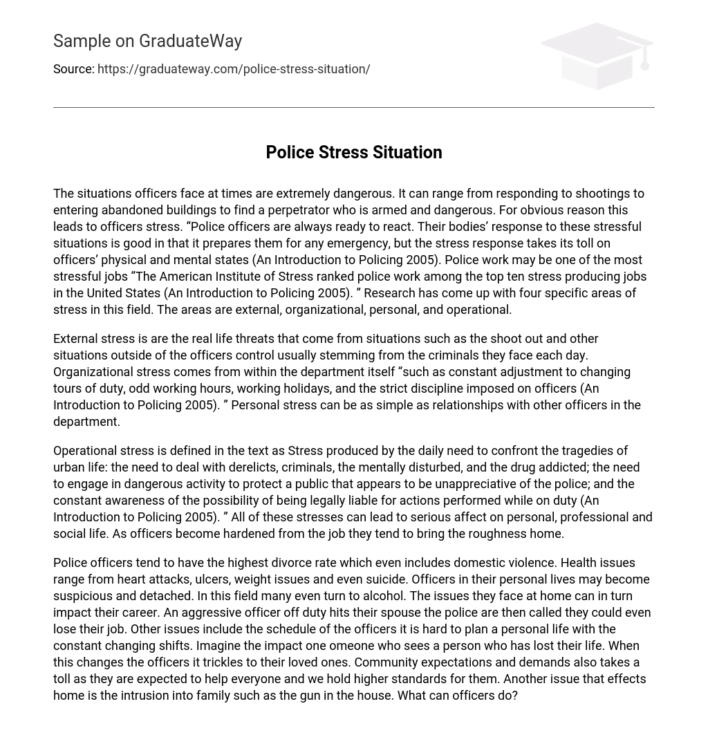 Police Stress Situation