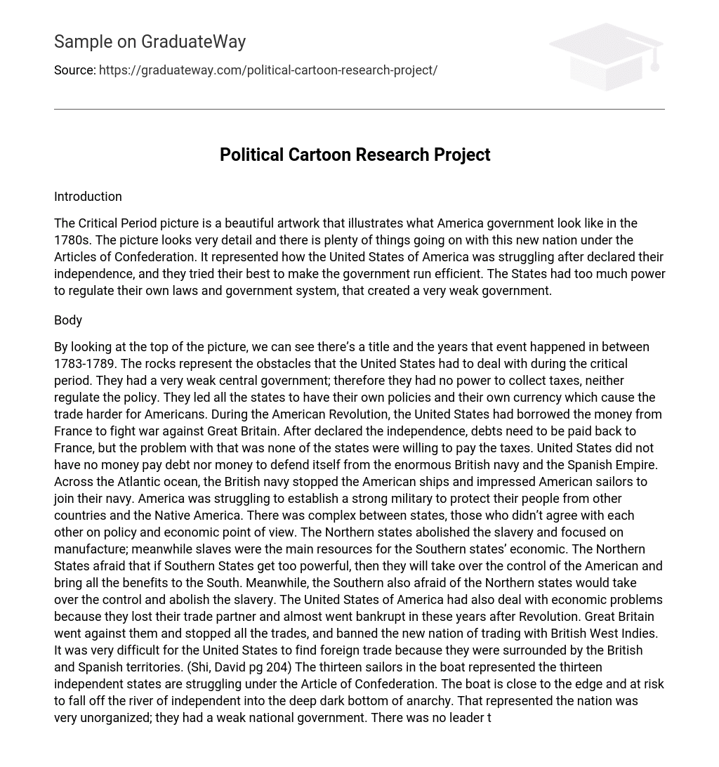 Political Cartoon Research Project  