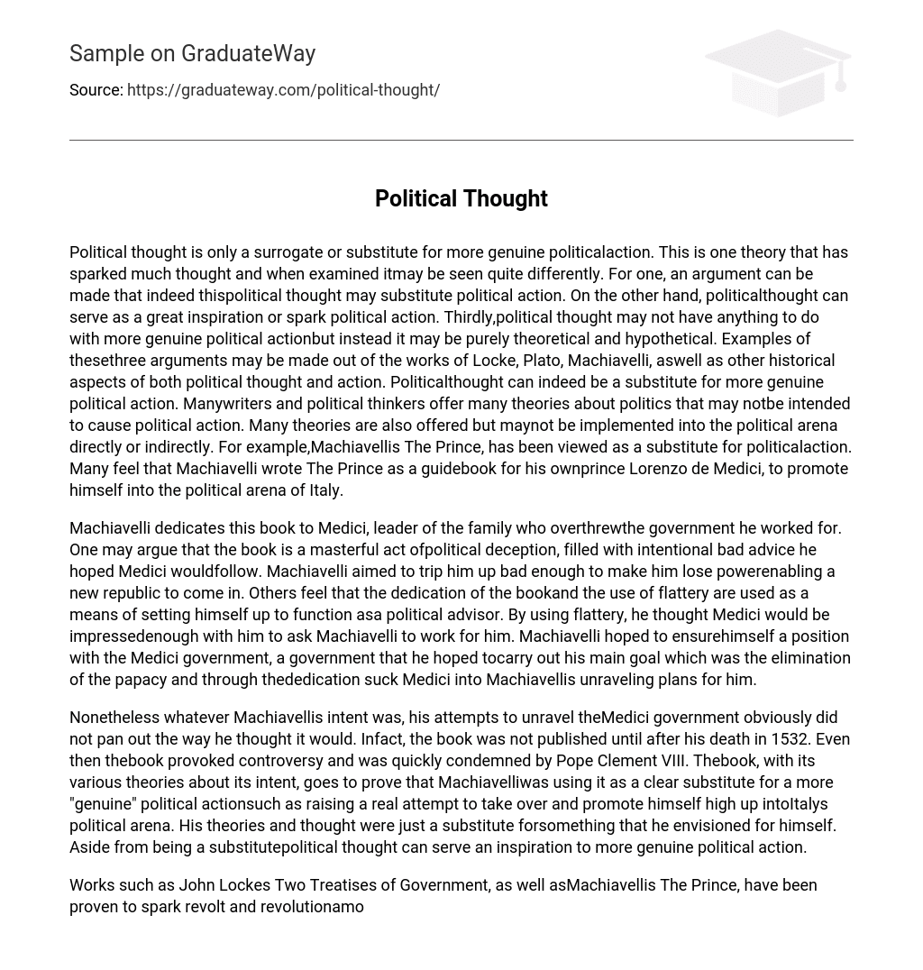 essay about political thought