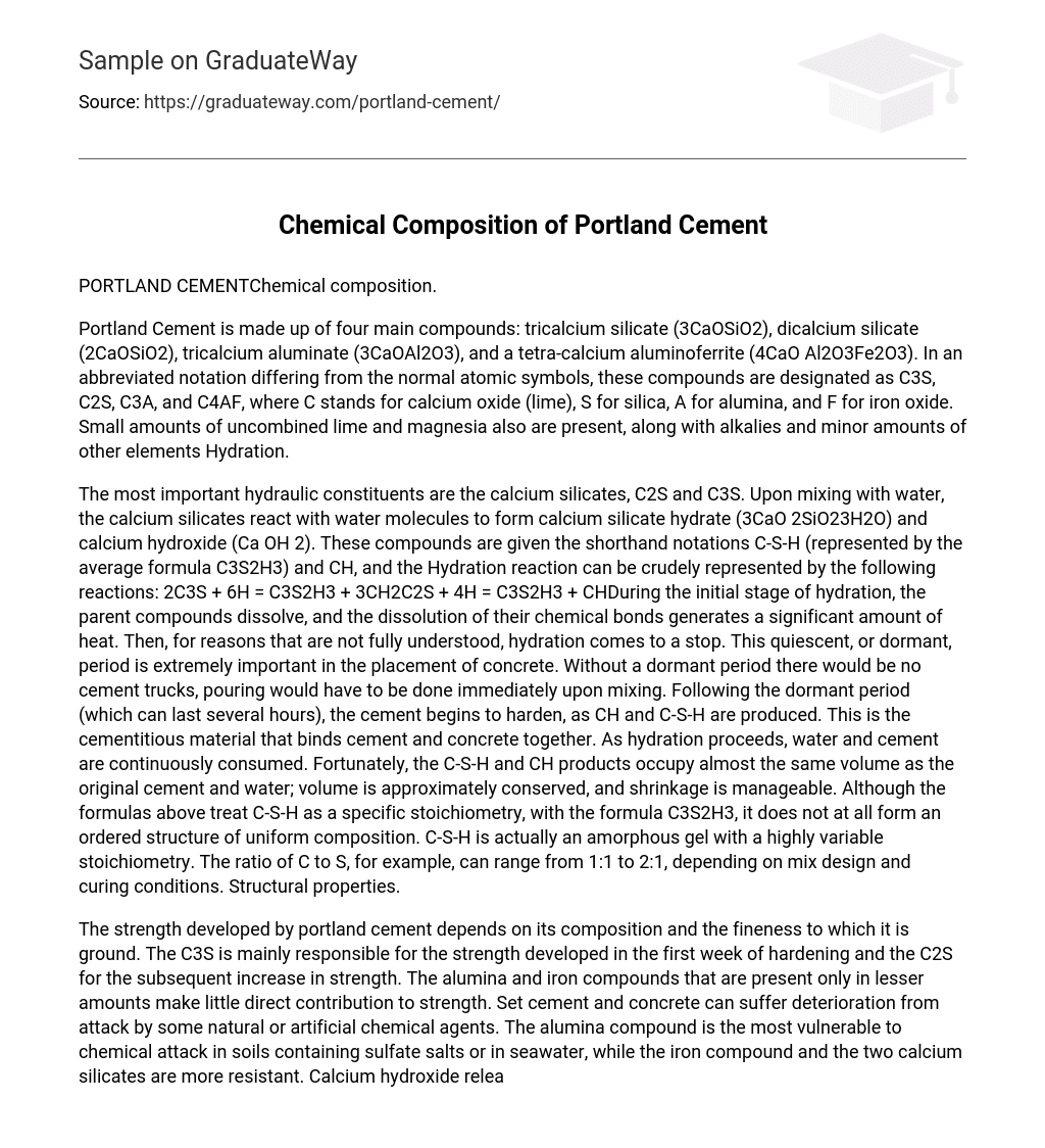 Chemical Composition of Portland Cement