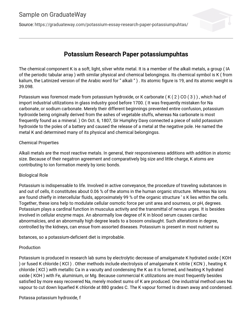 Potassium Research Paper potassiumpuhtas