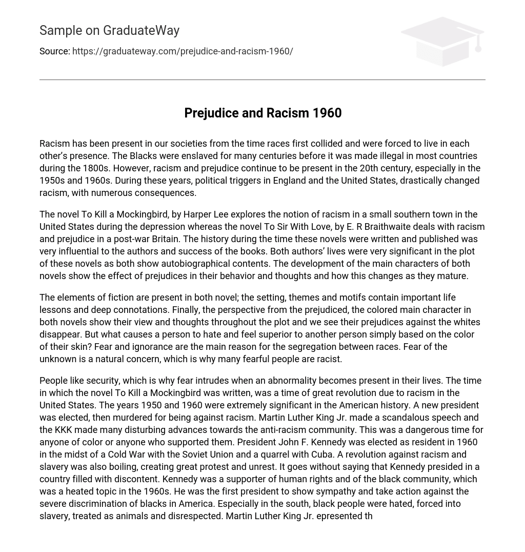 Prejudice and Racism 1960