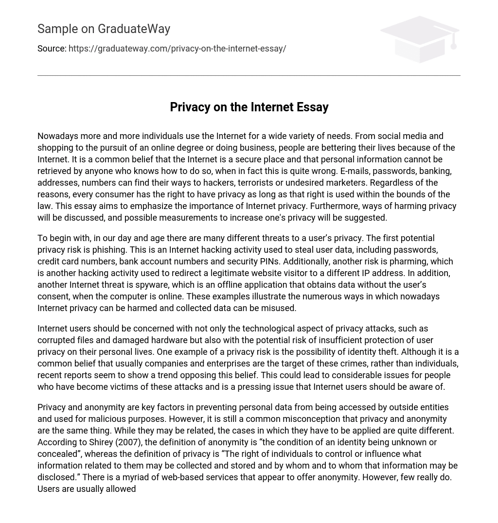 Privacy on the Internet Essay