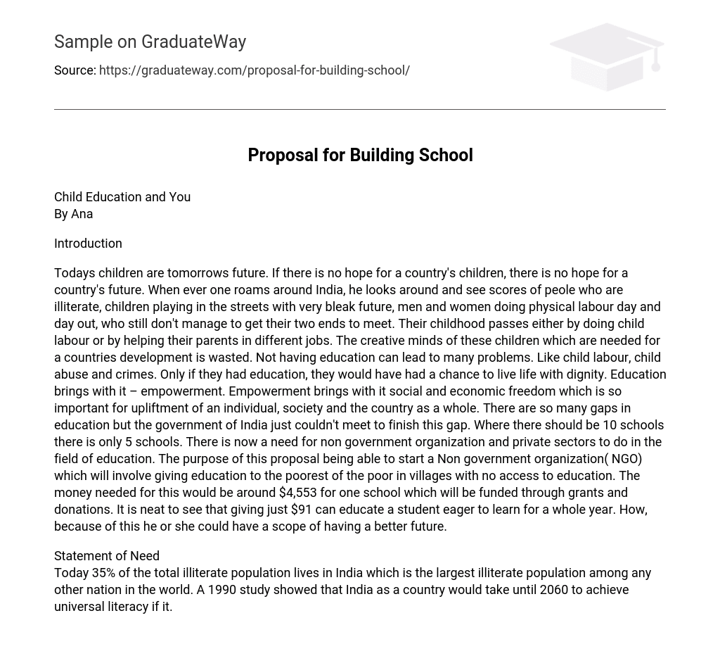 Proposal for Building School