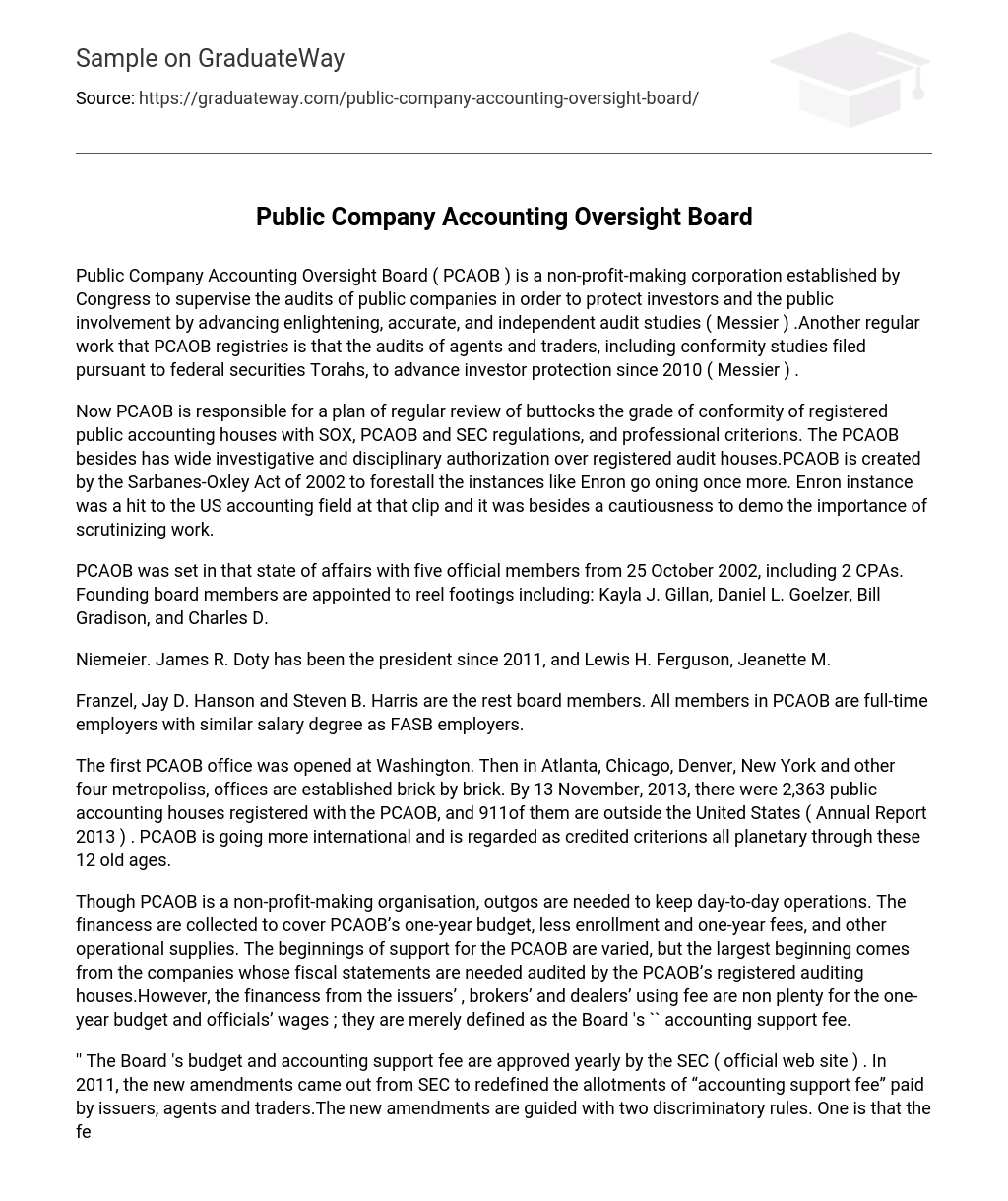 Public Company Accounting Oversight Board