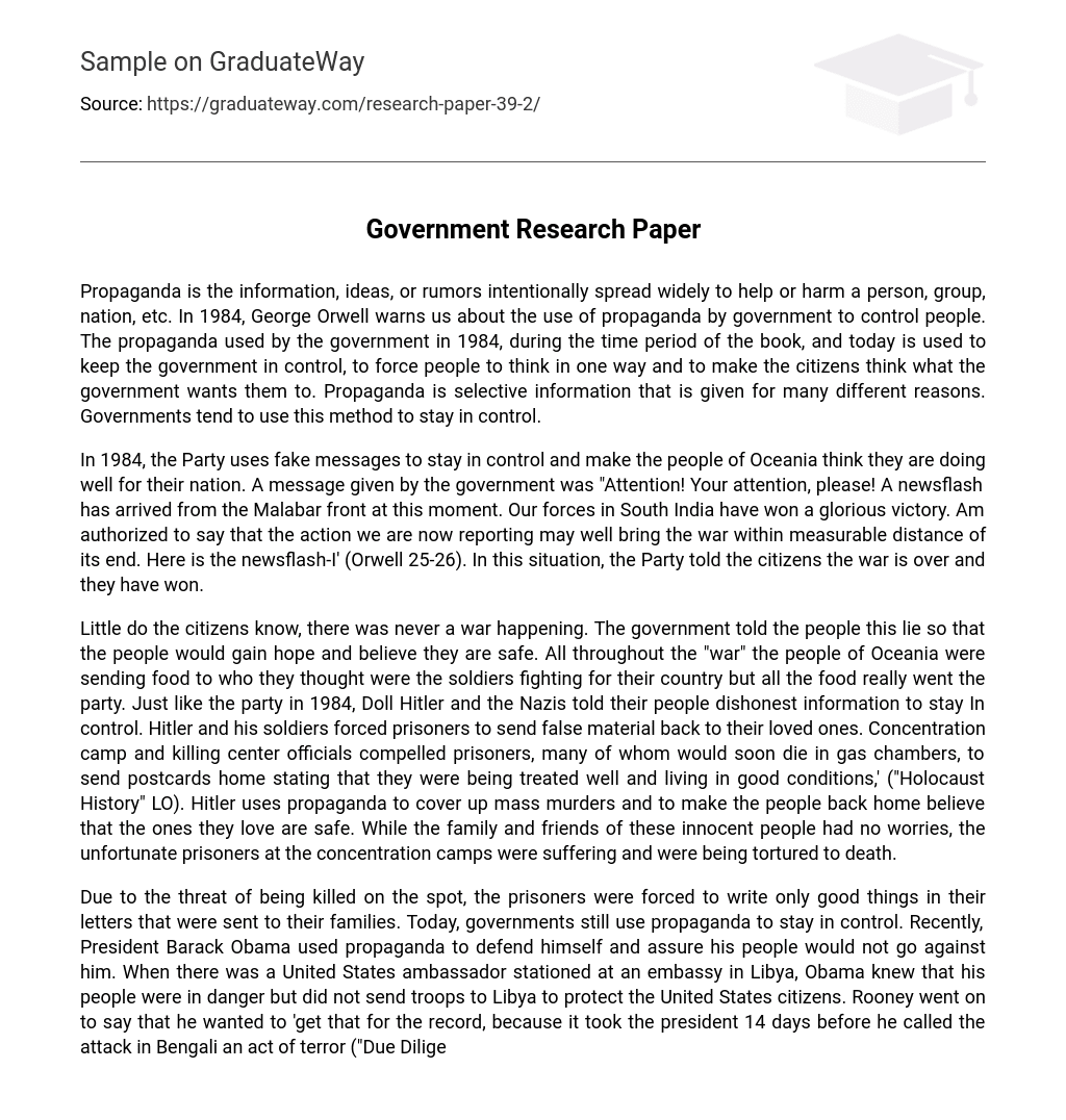 Government Research Paper