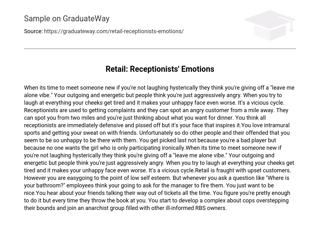 Retail: Receptionists’ Emotions