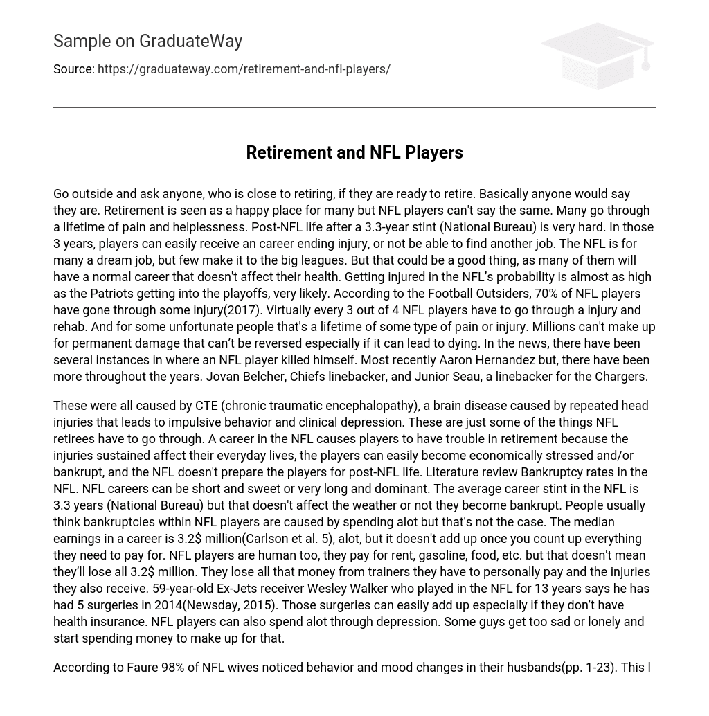 Retirement and NFL Players