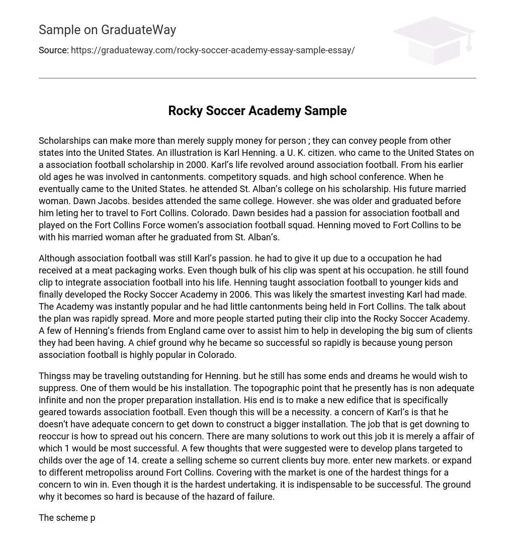 Rocky Soccer Academy Sample