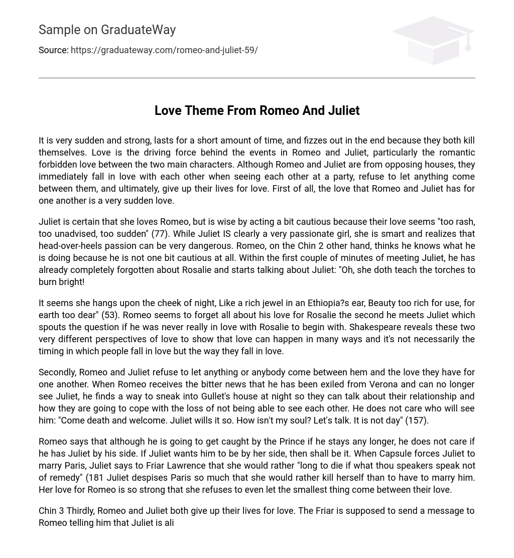 Love Theme From Romeo And Juliet