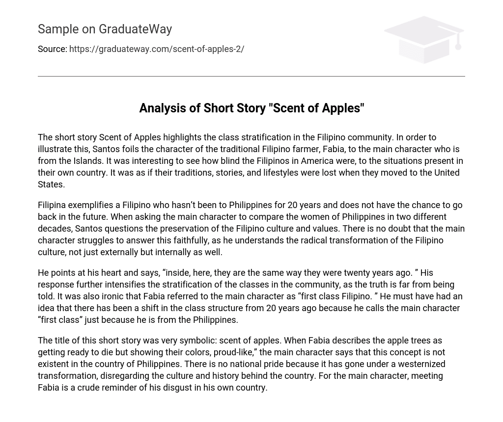 Analysis of Short Story “Scent of Apples”