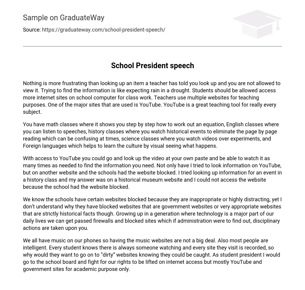 School President speech