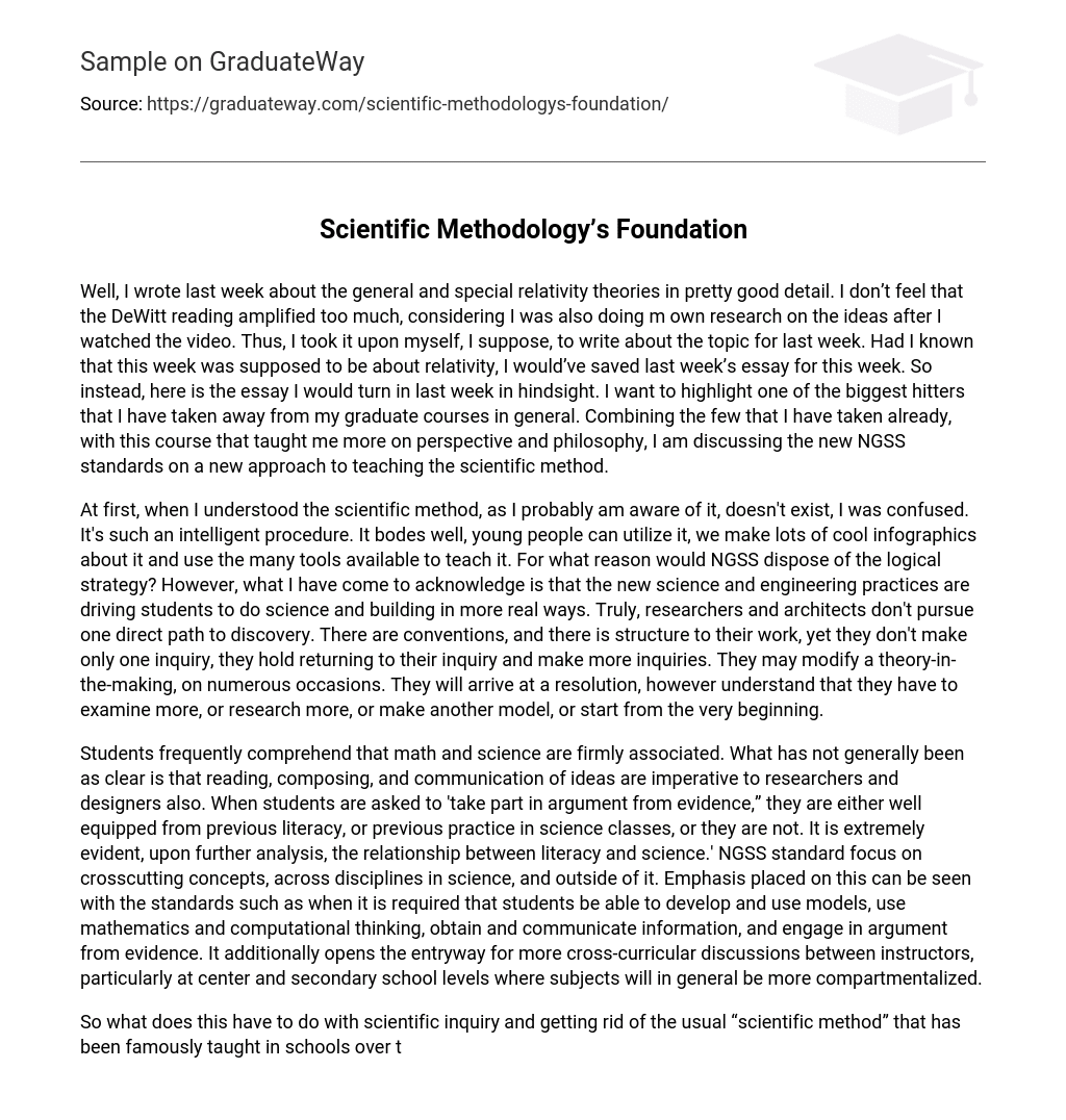 Scientific Methodology’s Foundation