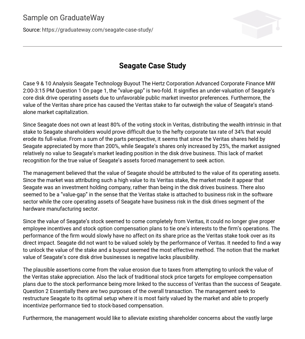 Seagate Case Study