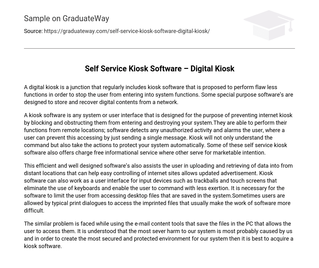 Self Service Kiosk Software – Digital Kiosk
