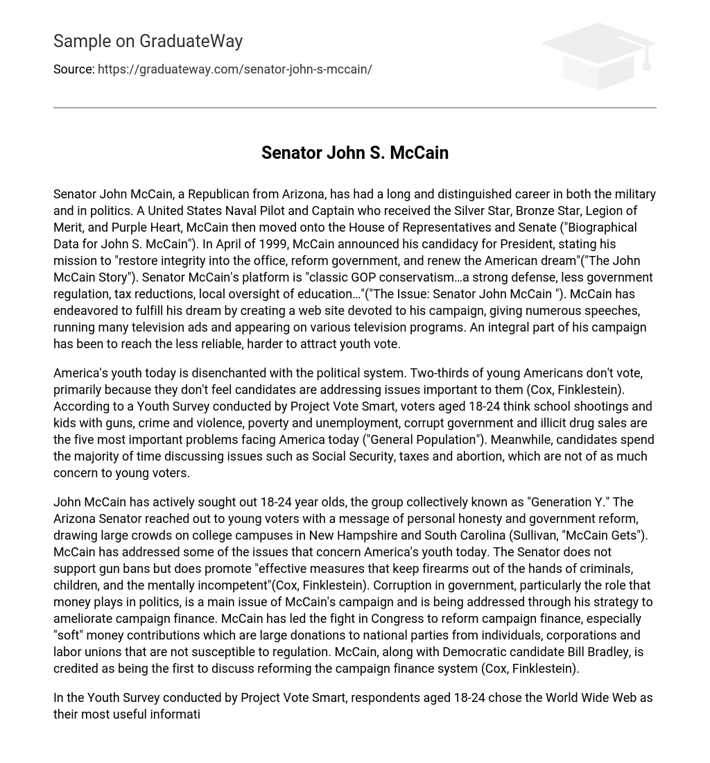 Senator John S. McCain