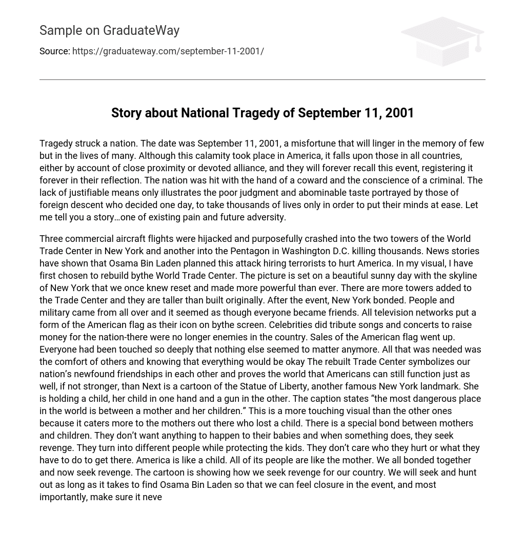 Story about National Tragedy of September 11, 2001