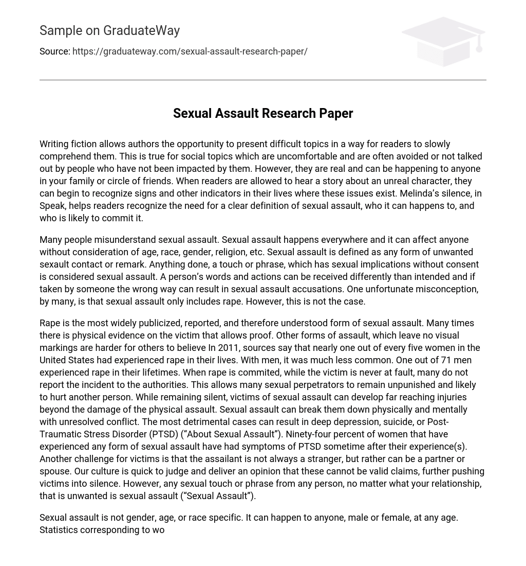 sexual assault essay hook