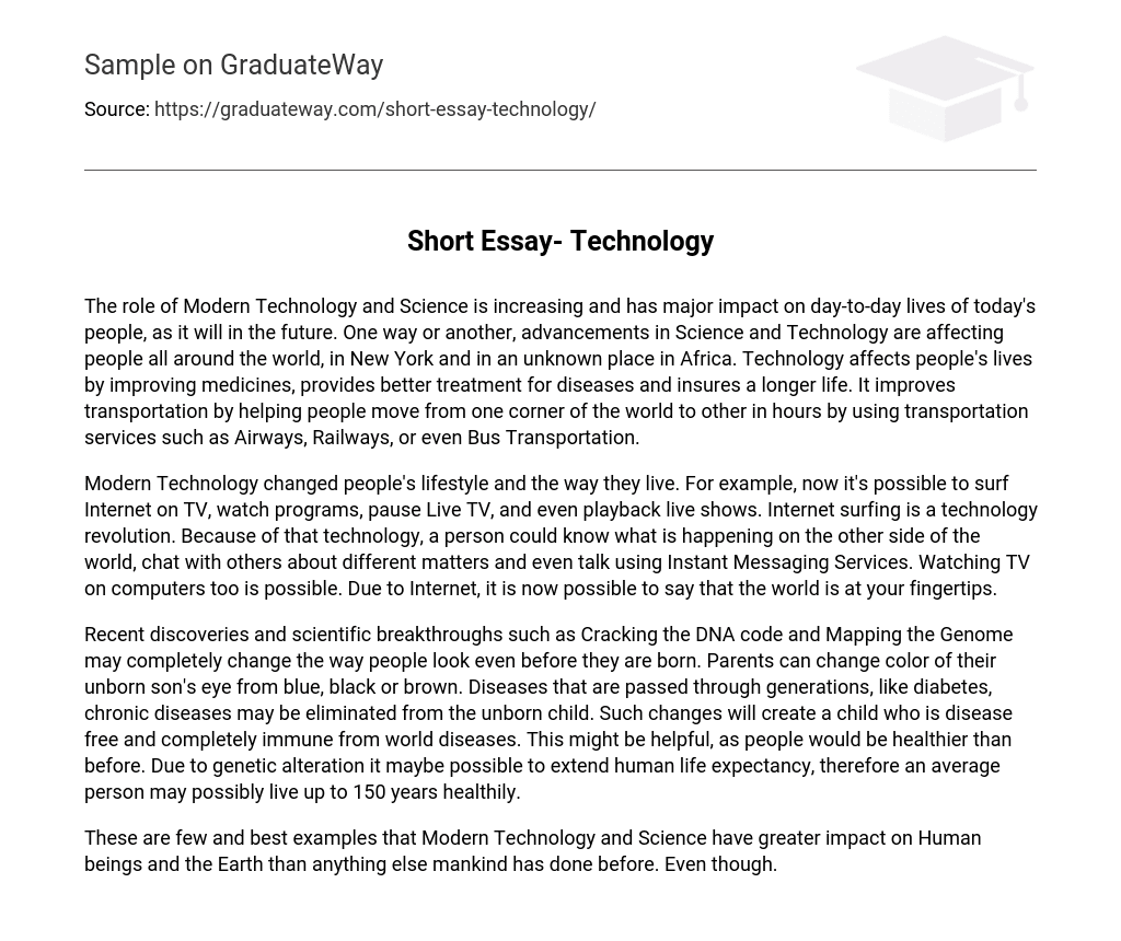 Short Essay- Technology