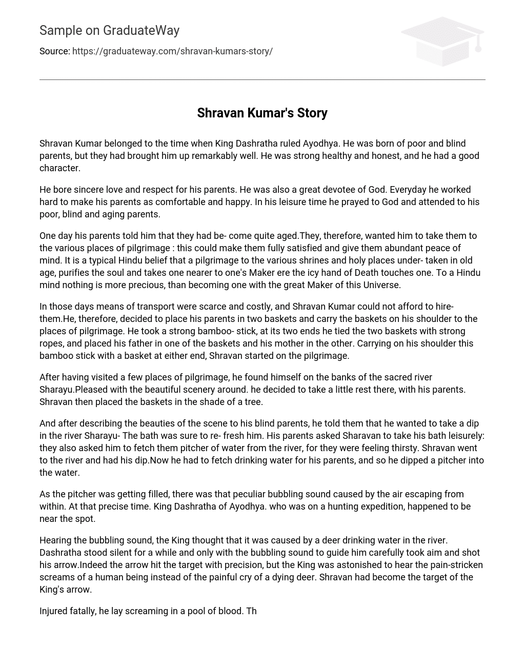 Shravan Kumar’s Story