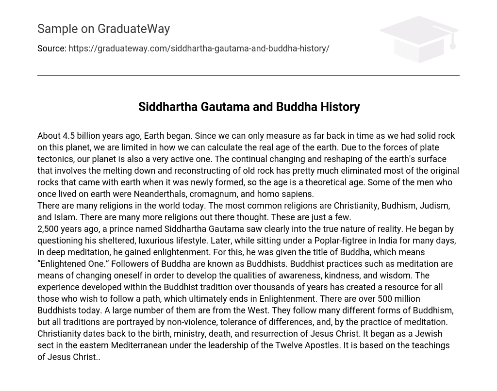 Siddhartha Gautama and Buddha History