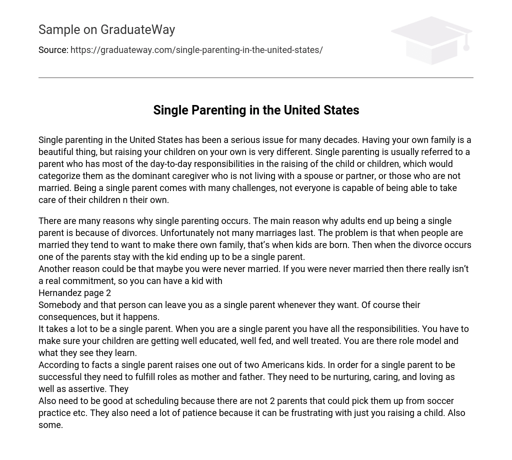 Single Parenting in the United States