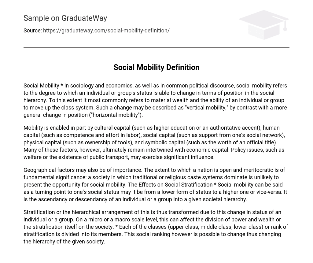 Social Mobility Definition