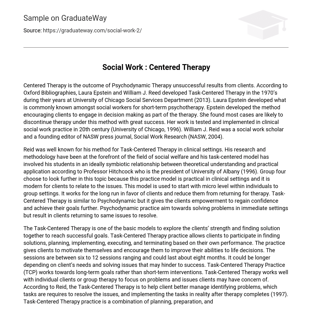 Social Work : Centered Therapy