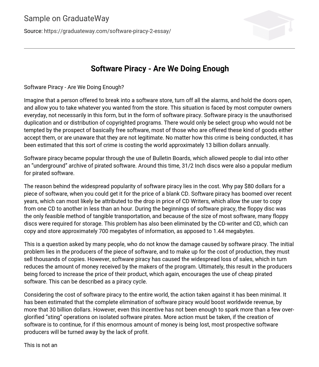 Software Piracy – Are We Doing Enough