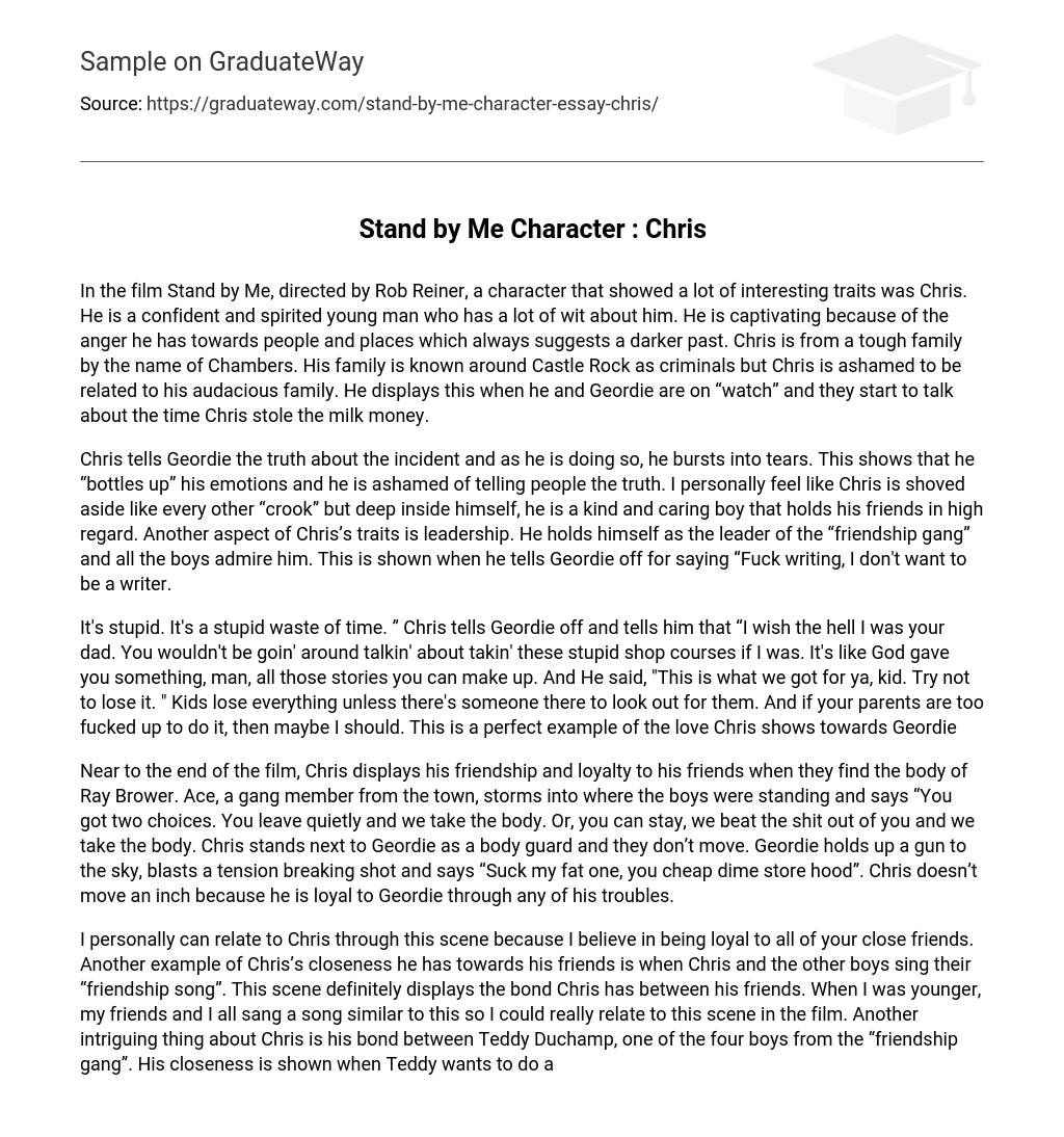 Stand by Me Character: Chris Character Analysis