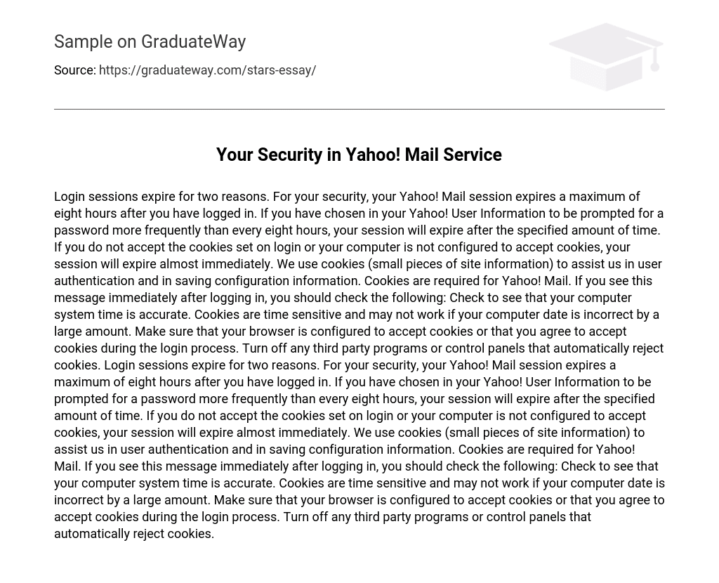 Your Security in Yahoo! Mail Service