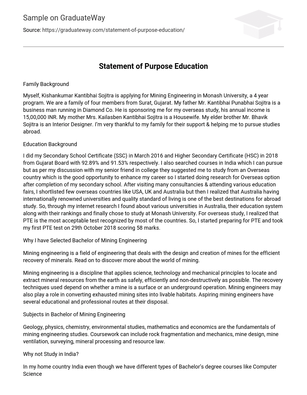 essay about education purpose