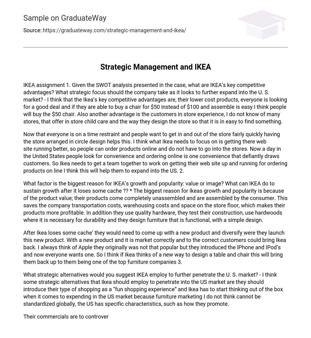 Strategic Management and IKEA