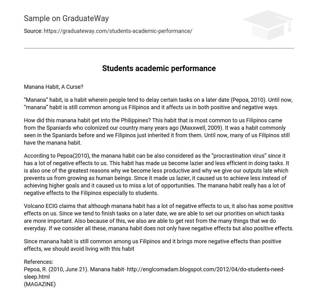research paper about students academic performance