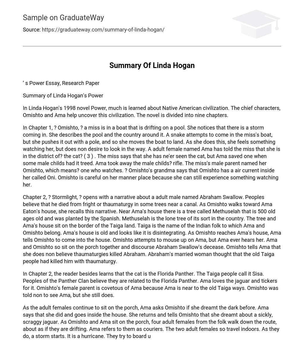 power linda hogan essay