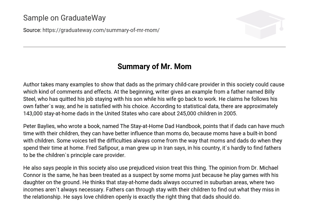 Summary of Mr. Mom