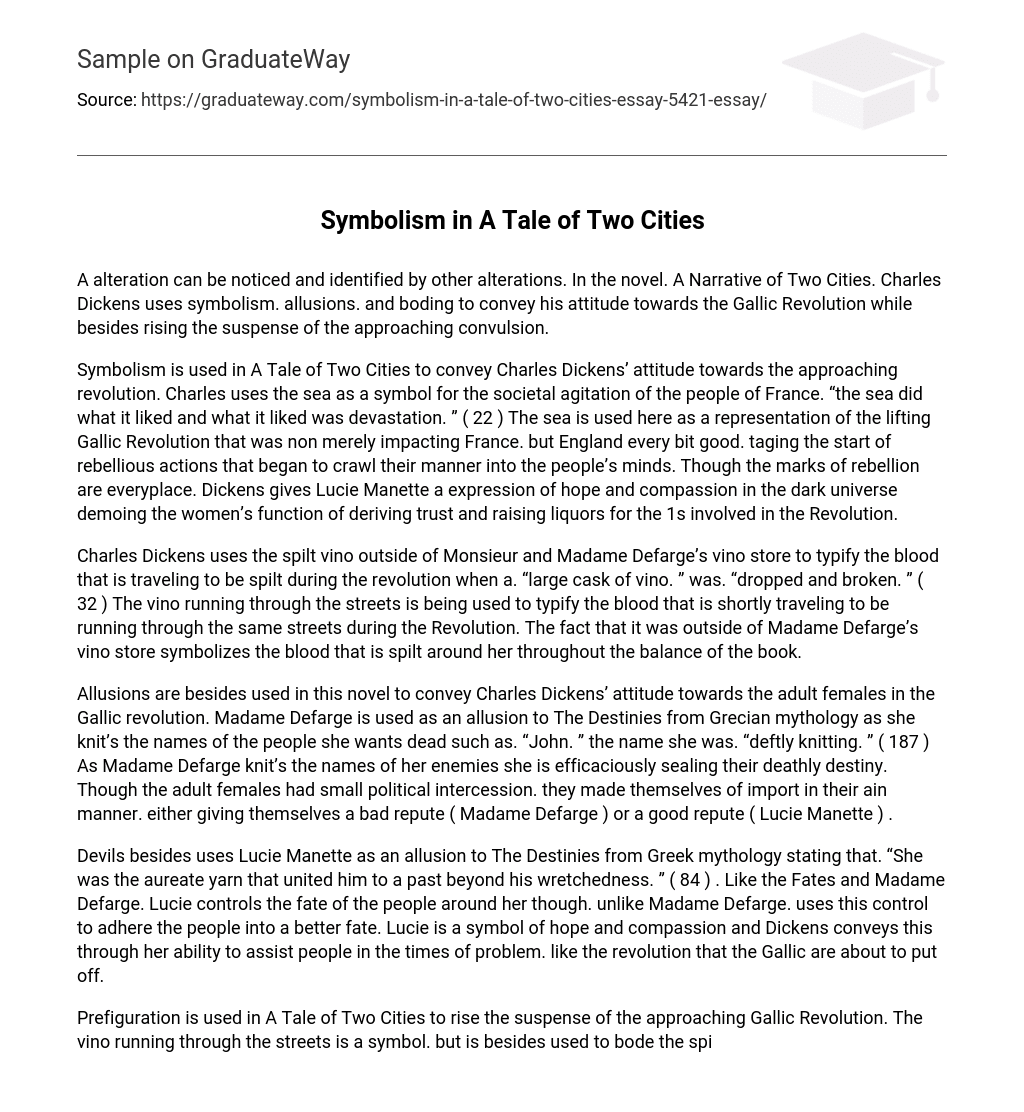 Symbolism in A Tale of Two Cities