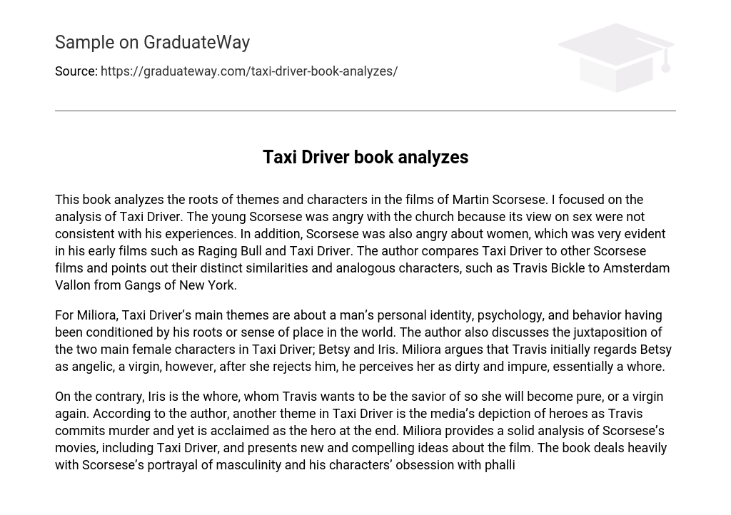 Taxi Driver book analyzes